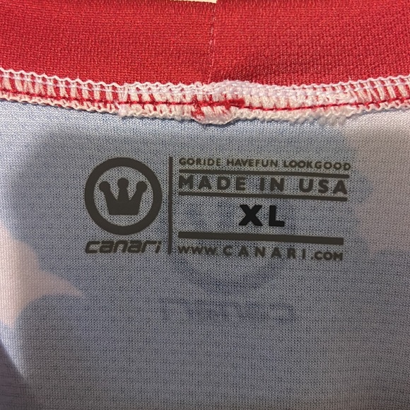 Canari Texas Lone Star Cycling Jersey Size XL Color Blue and Red - Picture 2 of 11